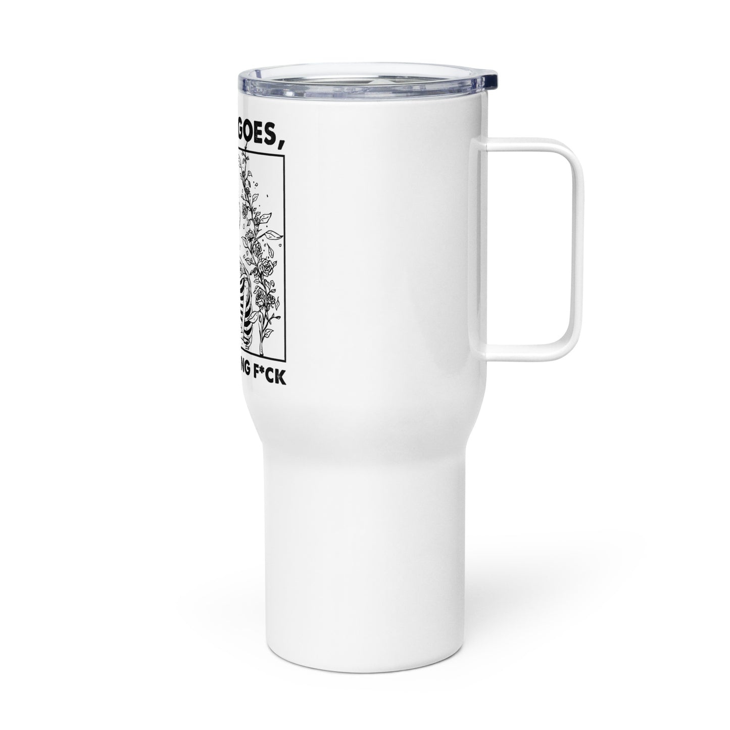 Flying Fuck Travel mug with a handle