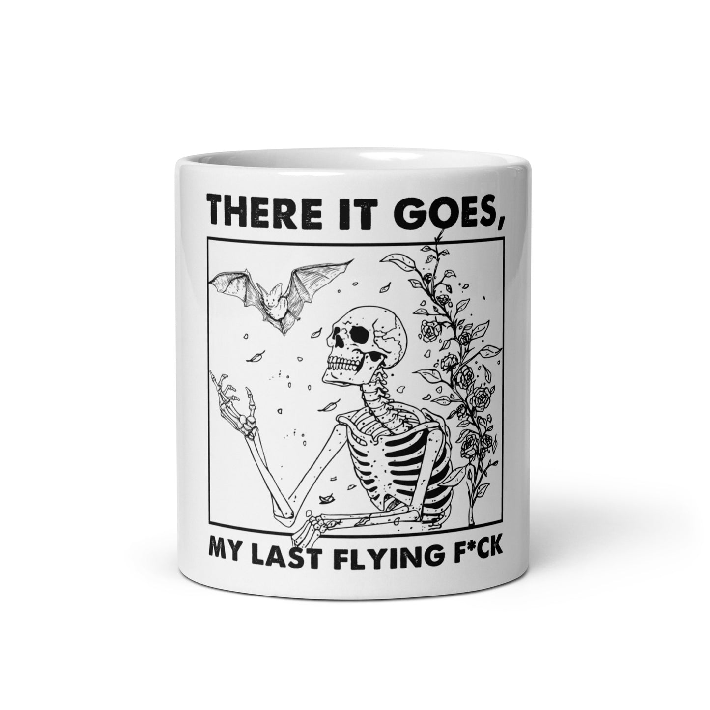 Flying Fuck White glossy mug