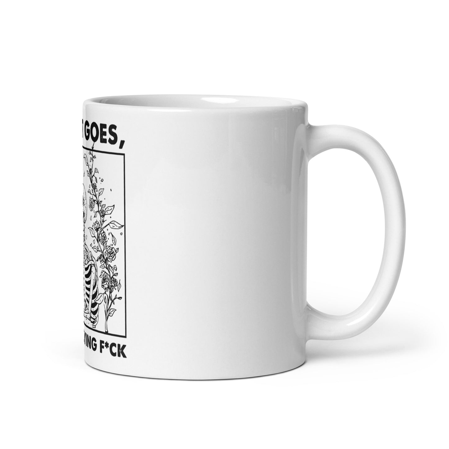 Flying Fuck White glossy mug