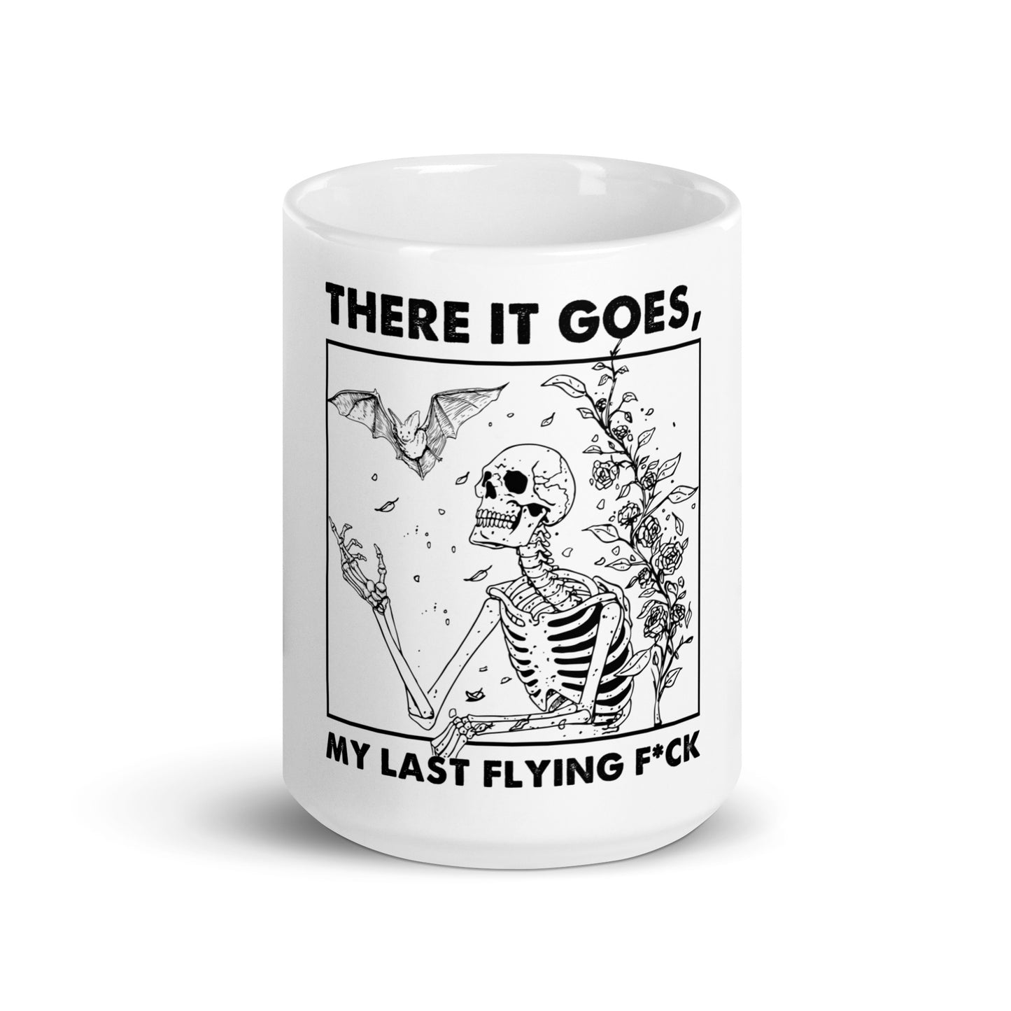 Flying Fuck White glossy mug