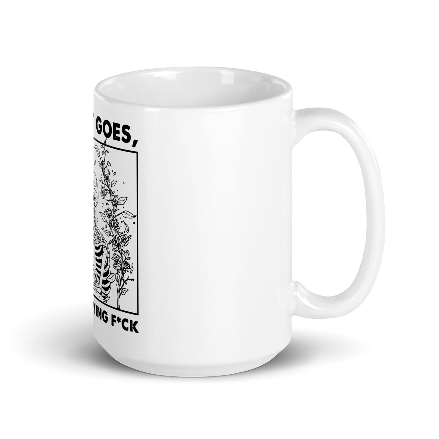 Flying Fuck White glossy mug