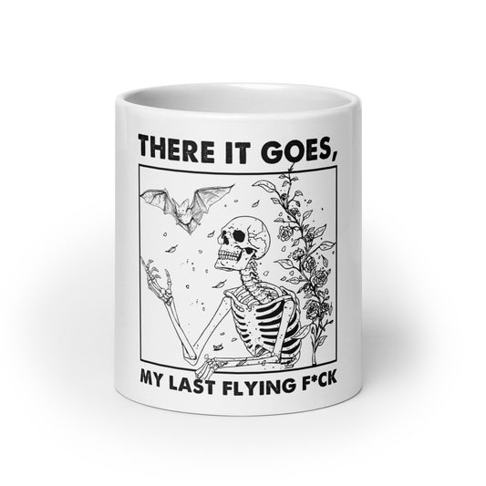 Flying Fuck White glossy mug