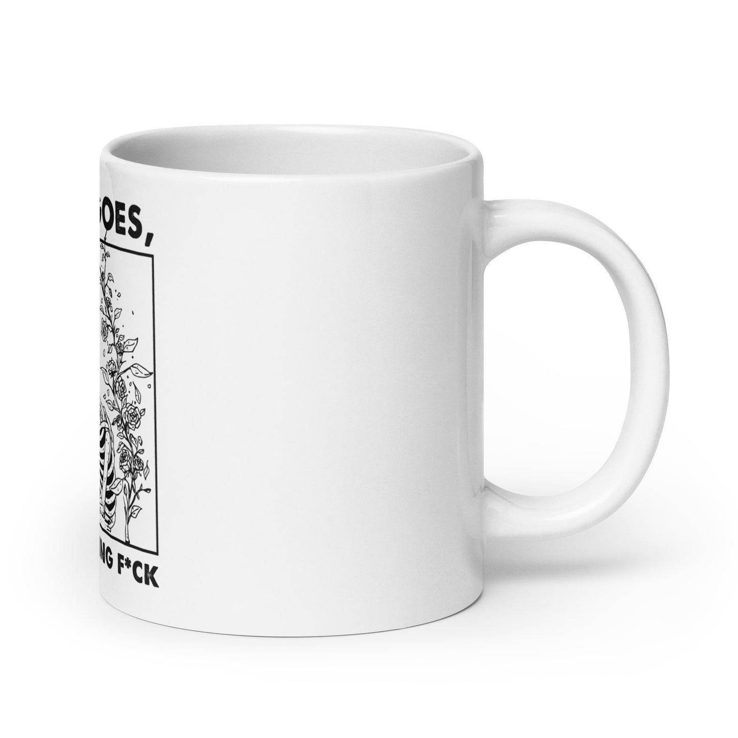 Flying Fuck White glossy mug